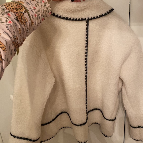 COMMENSE Embroidered Trim Fleece Kimono Jacket - Picture 6 of 6